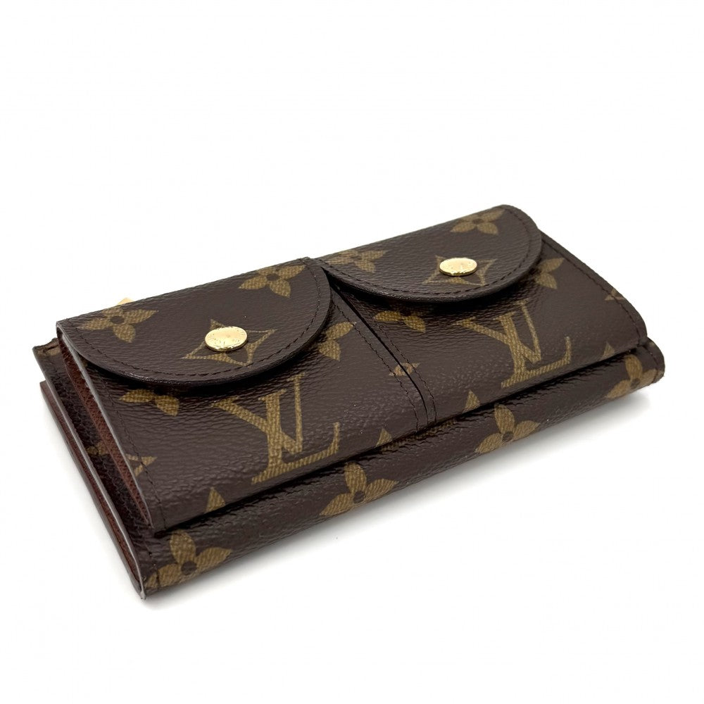 LOUIS VUITTON ルイヴィトン コインケース モノグラム サンチュールポシェットデュオ 小銭入れ M9836 ブラウン 茶 ゴールド金具 メンズ【中古品】