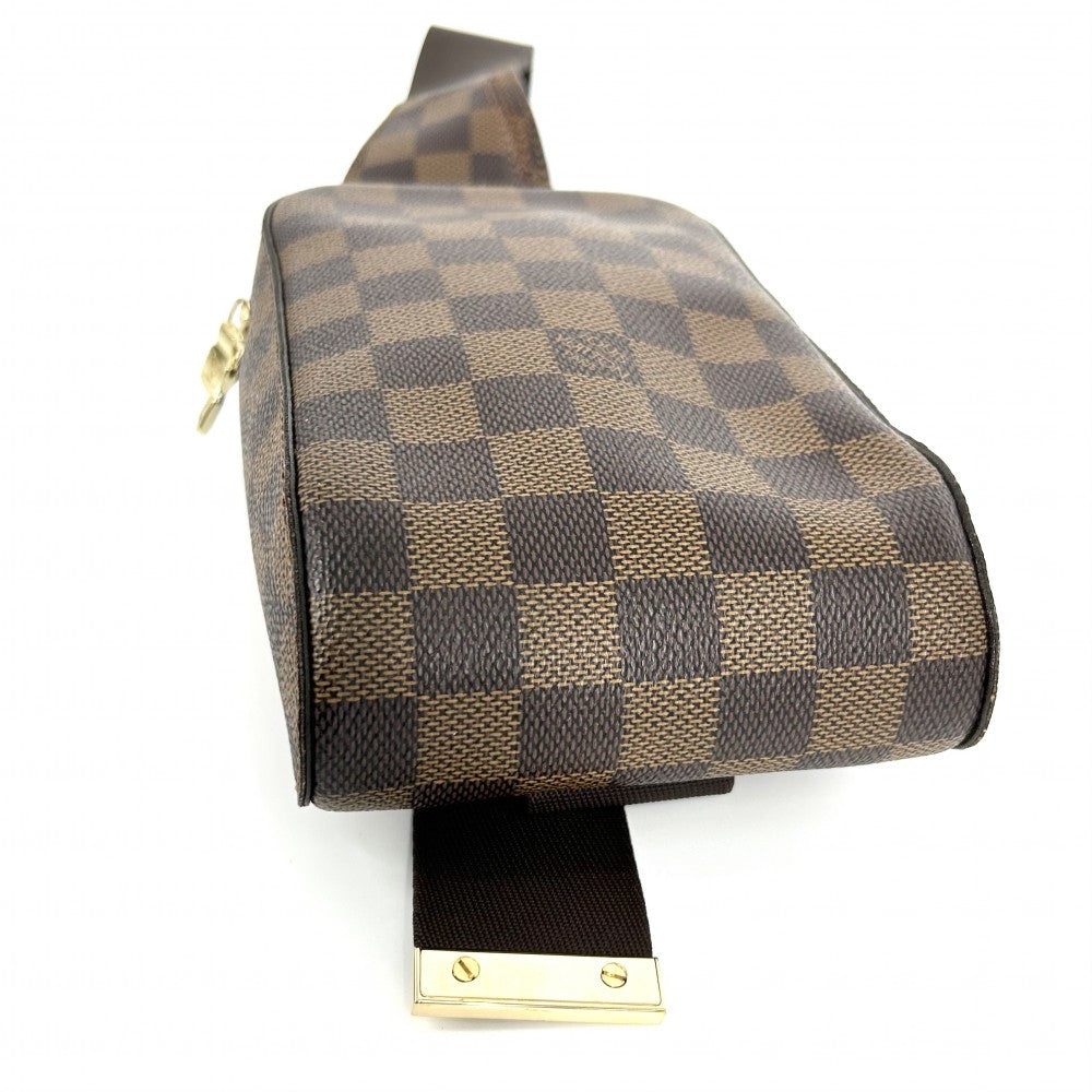 【開店SALE】 LOUIS VUITTON ルイヴィトン ボディバッグ ダミエ ジェロニモス ウエストポーチ Geronimos　 鞄 かばん N51994 ブラウン 茶 ゴールド金具 メンズ【中古品】