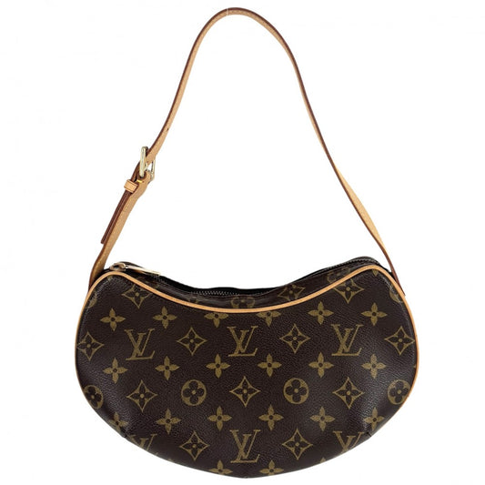 LOUIS VUITTON ルイヴィトン ショルダーバッグ ポシェットクロワッサン M51510 モノグラムキャンバス ブラウン 茶 ゴールド金具 レディース【中古品】