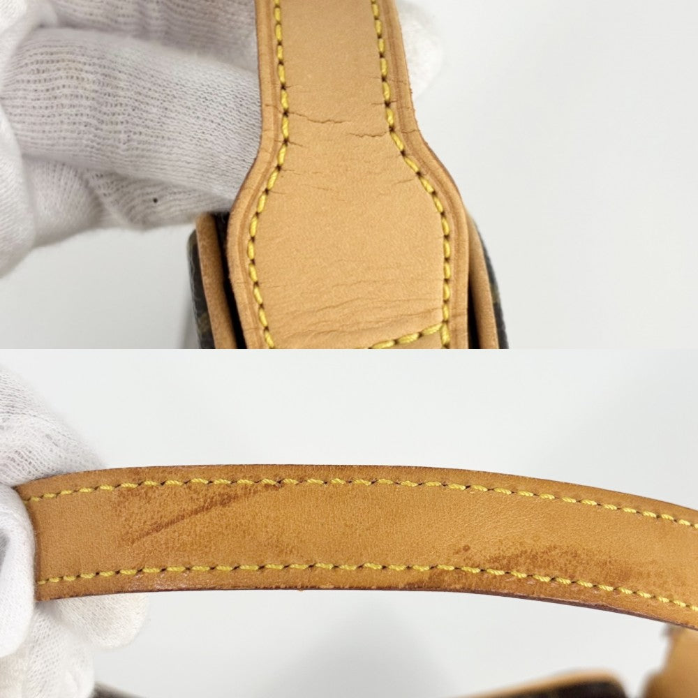 LOUIS VUITTON ルイヴィトン ショルダーバッグ ポシェットクロワッサン M51510 モノグラムキャンバス ブラウン 茶 ゴールド金具 レディース【中古品】