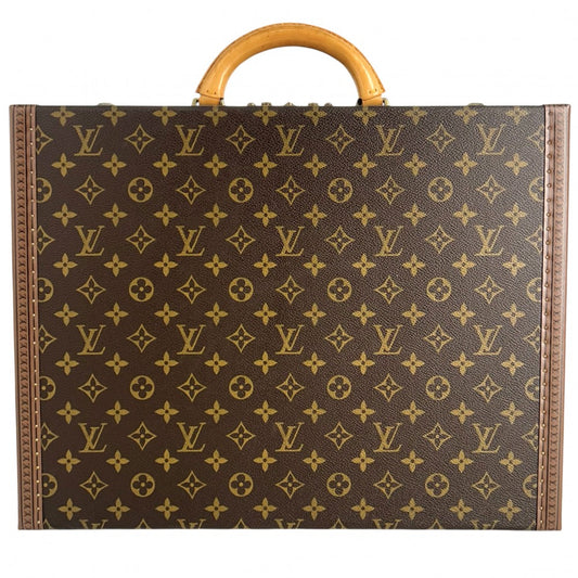 【開店SALE】 LOUIS VUITTON ルイヴィトン トランク モノグラム プレジデント アタッシュケース インテリア ヴィンテージ メンズ レディース ブラウン M53012 ブラウン 茶 ゴールド金具 ユニセックス【中古品】