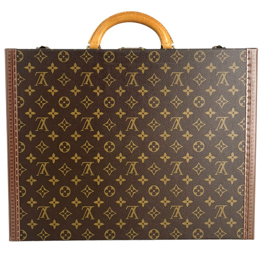 【開店SALE】 LOUIS VUITTON ルイヴィトン トランク モノグラム プレジデント アタッシュケース インテリア ヴィンテージ メンズ レディース ブラウン M53012 ブラウン 茶 ゴールド金具 ユニセックス【中古品】