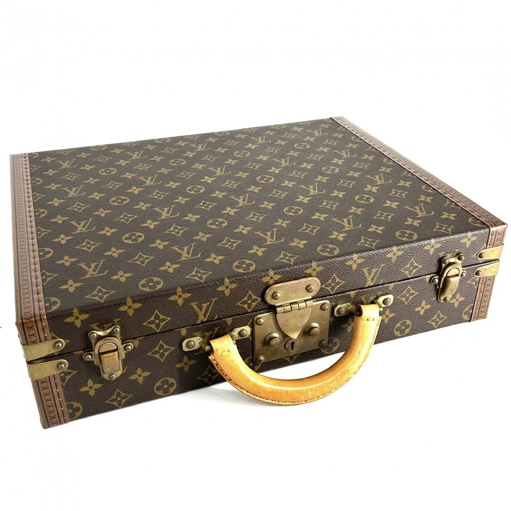 【開店SALE】 LOUIS VUITTON ルイヴィトン トランク モノグラム プレジデント アタッシュケース インテリア ヴィンテージ メンズ レディース ブラウン M53012 ブラウン 茶 ゴールド金具 ユニセックス【中古品】