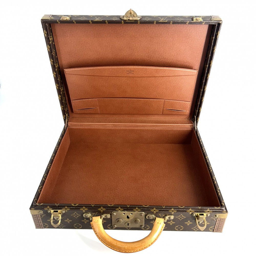 【開店SALE】 LOUIS VUITTON ルイヴィトン トランク モノグラム プレジデント アタッシュケース インテリア ヴィンテージ メンズ レディース ブラウン M53012 ブラウン 茶 ゴールド金具 ユニセックス【中古品】