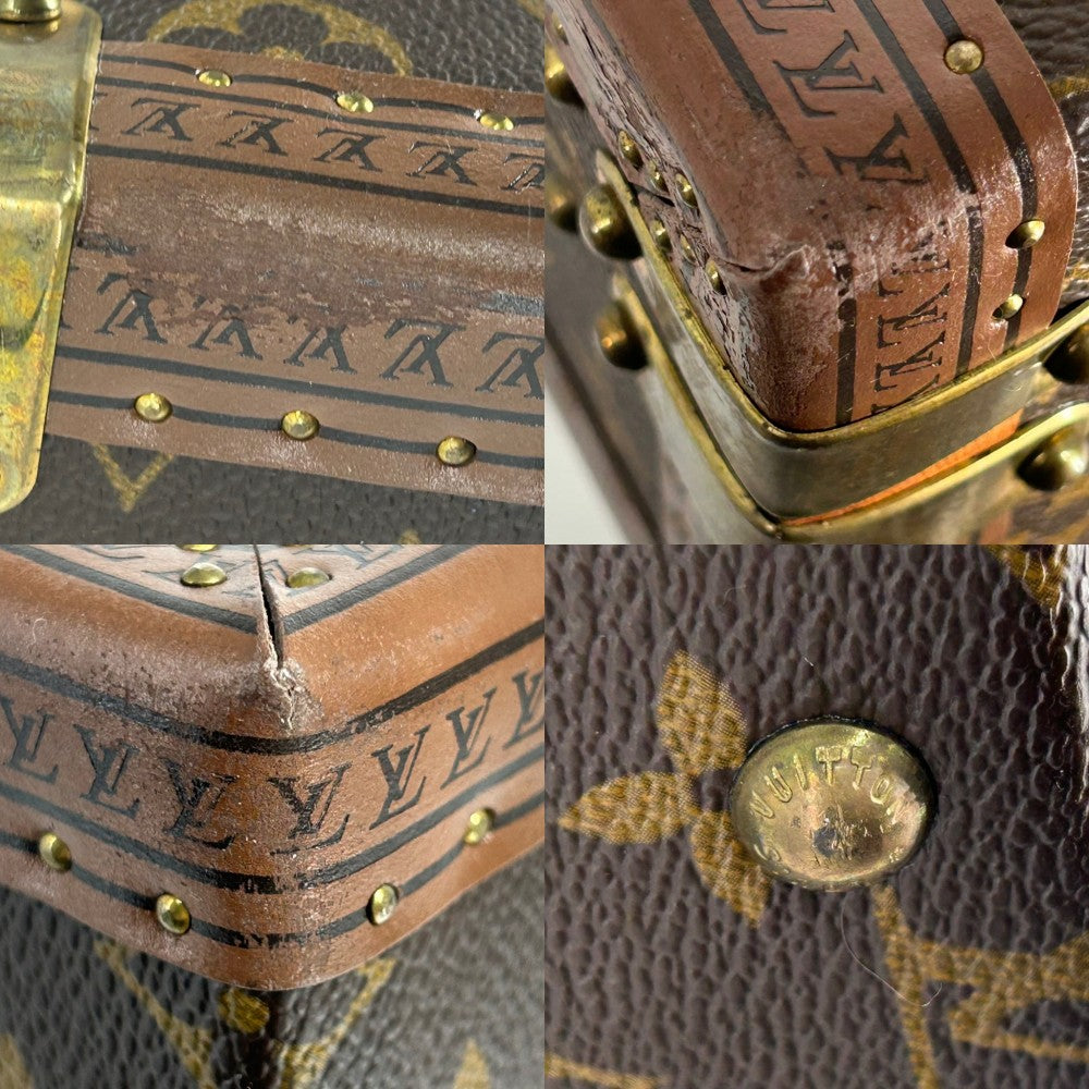 【開店SALE】 LOUIS VUITTON ルイヴィトン トランク モノグラム プレジデント アタッシュケース インテリア ヴィンテージ メンズ レディース ブラウン M53012 ブラウン 茶 ゴールド金具 ユニセックス【中古品】