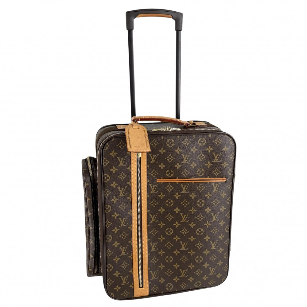 【開店SALE】 LOUIS VUITTON ルイヴィトン キャリーバッグ トロリー50ボスフォール トランク スーツケース トラベルバッグ キャリーケース M23259 モノグラムキャンバス ブラウン 茶 ゴールド金具 ユニセックス【中古品】