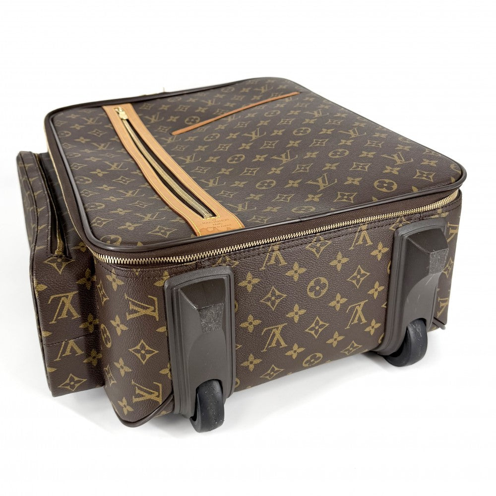 【開店SALE】 LOUIS VUITTON ルイヴィトン キャリーバッグ トロリー50ボスフォール トランク スーツケース トラベルバッグ キャリーケース M23259 モノグラムキャンバス ブラウン 茶 ゴールド金具 ユニセックス【中古品】