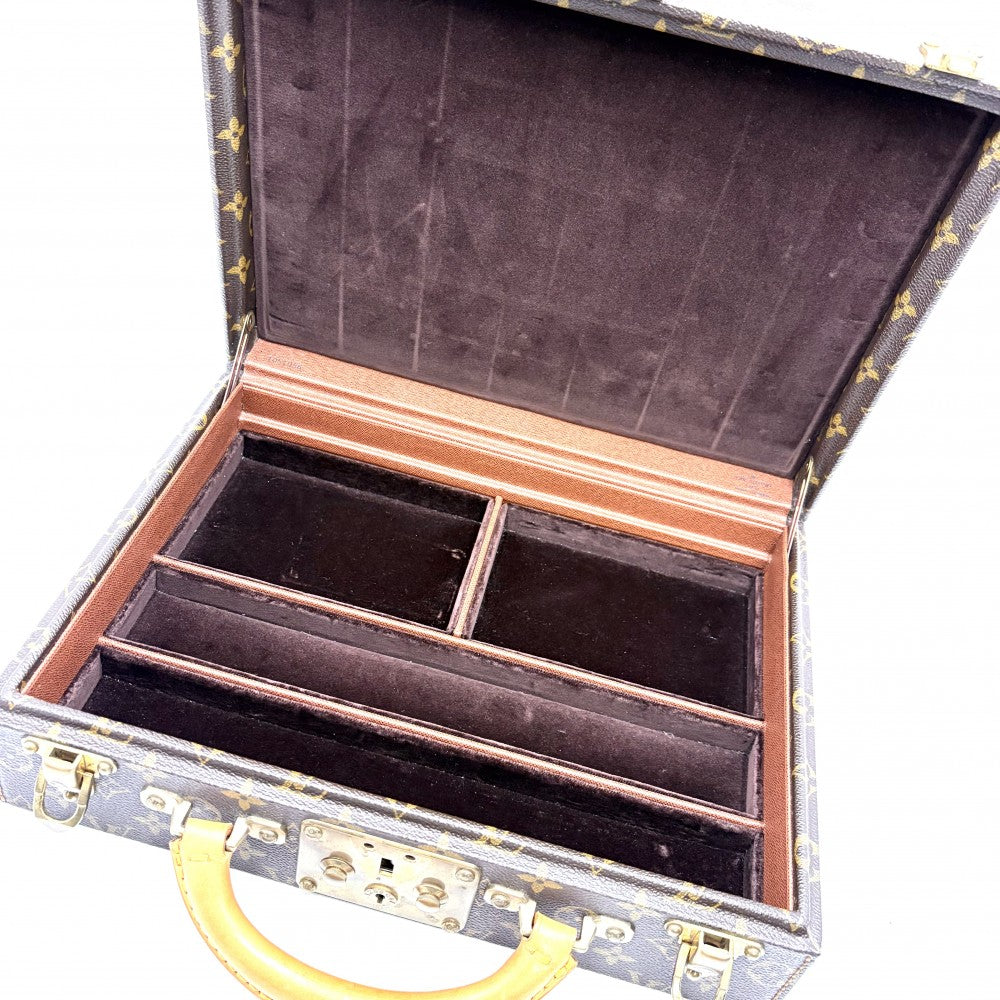 LOUIS VUITTON ルイヴィトン トランク ボワット・ビジュー アタッシュケース ジュエリーケース M47120 モノグラムキャンバス ブラウン 茶 ゴールド金具 レディース【中古品】
