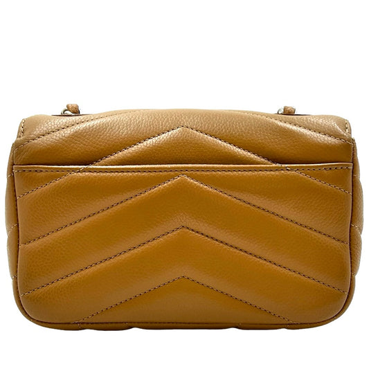 CHANEL シャネル ショルダーバッグ シェブロン Vステッチ チェーンショルダーバッグ 鞄 かばん ココマーク ココ キャビアスキン ブラウン 茶 シルバー金具 レディース【中古品】