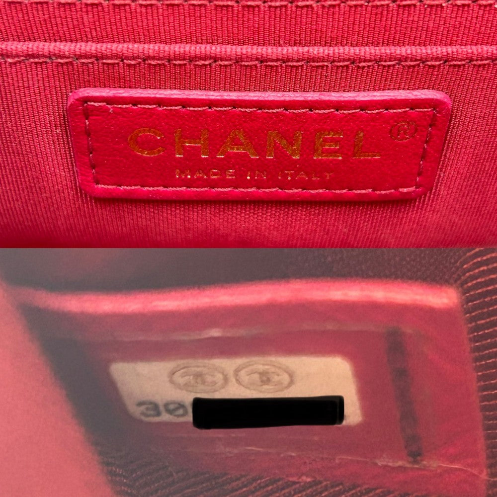 CHANEL シャネル ショルダーバッグ ミニマトラッセ チェーン ココマーク ココ かばん 鞄 ラムスキン ブラック 黒 ゴールド金具 レディース【中古品】