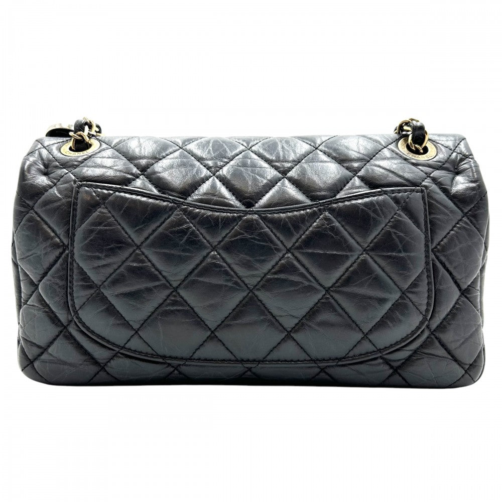 CHANEL シャネル ショルダーバッグ マトラッセ25 チェーンショルダー ココマーク ココ ダブルフラップ ダブルチェーン コインモチーフ かばん 鞄 レザー ブラック 黒 ゴールド金具 レディース【中古品】