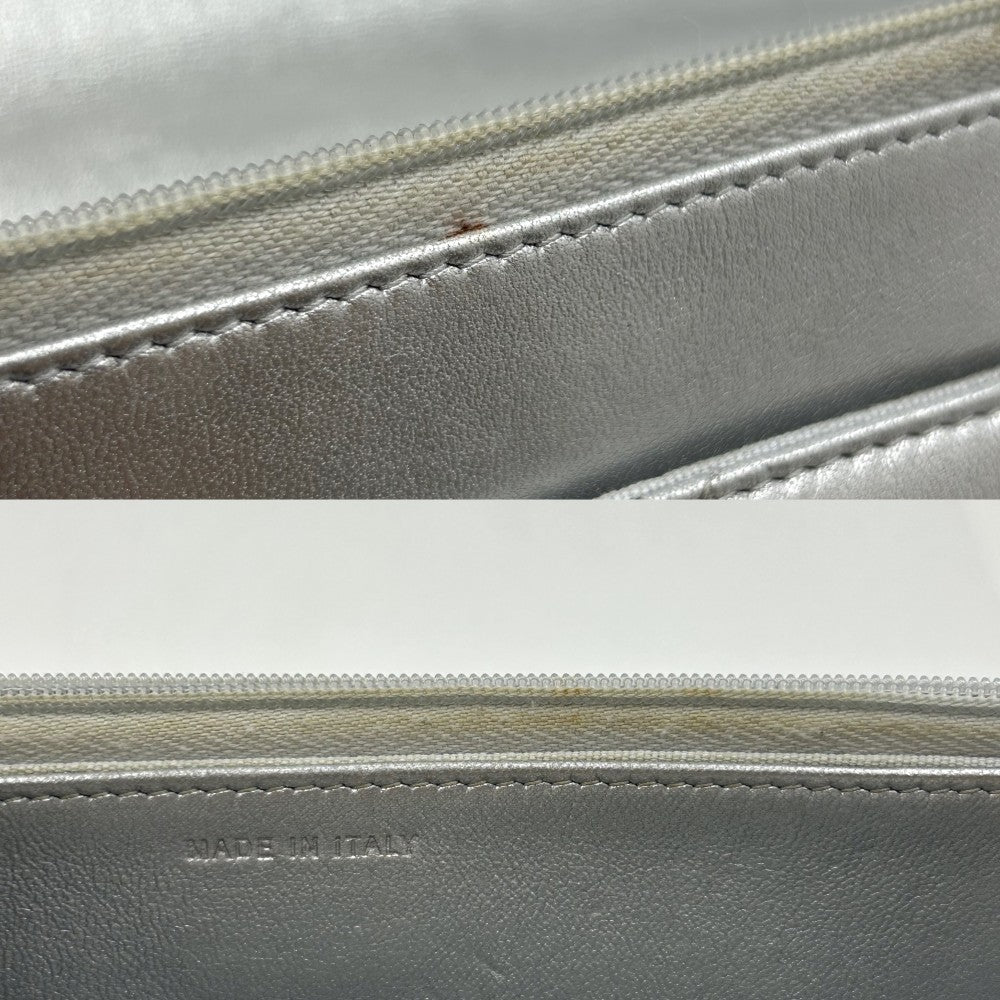 CHANEL シャネル チェーンウォレット マトラッセ ミニショルダーバッグ ココマーク ココ 財布 鞄 かばん AP0250 レザー シルバー シルバー金具 レディース【中古品】