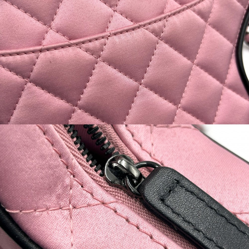 CHANEL シャネル ショルダーバッグ マトラッセ スター チェーン ココマーク ココ 鞄 かばん AS4579 サテン ピンク ブラック金具 レディース【中古品】