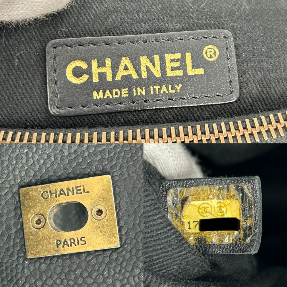 CHANEL シャネル 2WAY マトラッセ チェーン ショルダーバッグ ハンドバッグ ココマーク ココ 鞄 かばん キャビアスキン ブラック 黒 ゴールド金具 レディース【中古品】