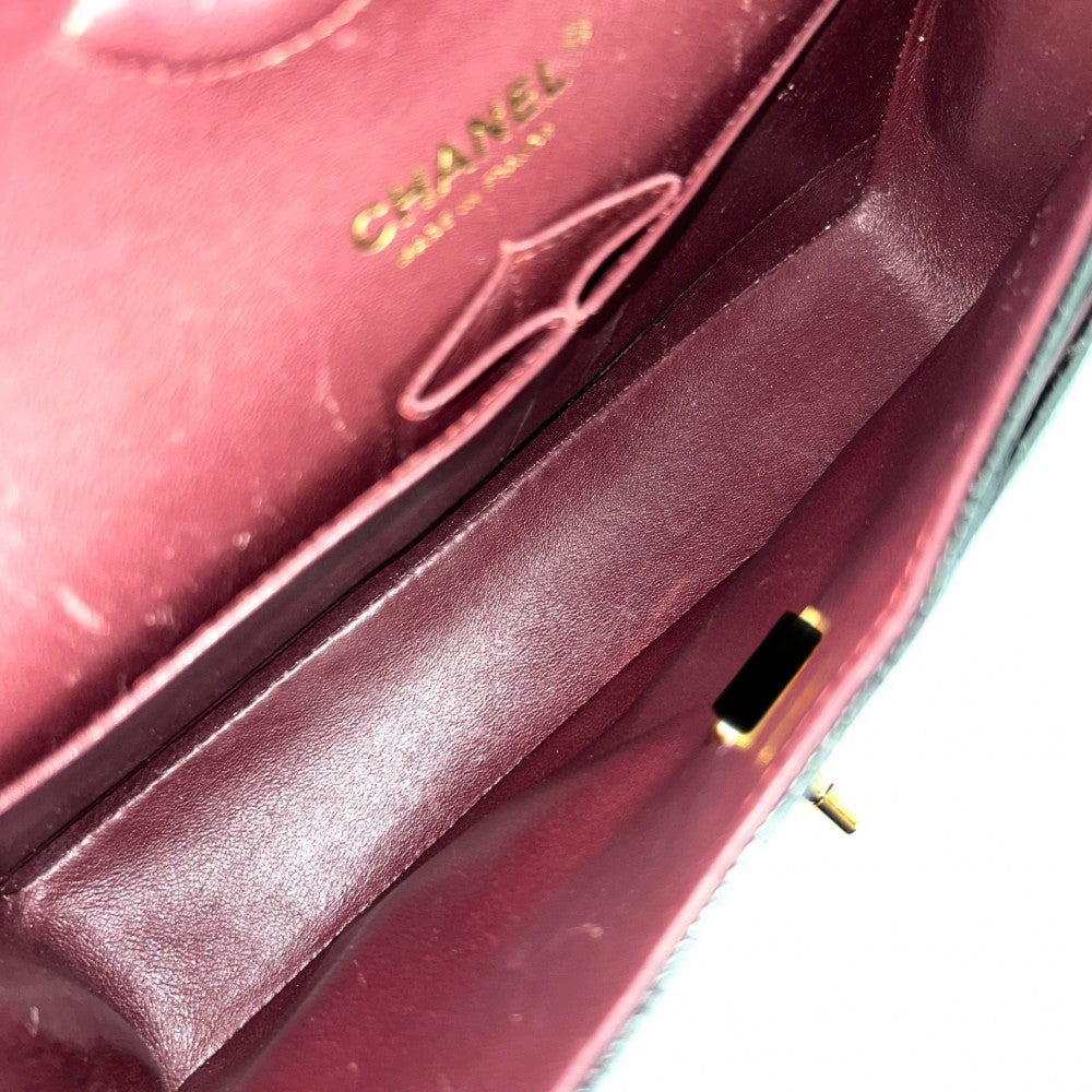 CHANEL シャネル ショルダーバッグ マトラッセ25 ダブルチェーン ダブルフラップ ココマーク ココ ターンロック かばん 鞄 キャビアスキン ブラック 黒 ゴールド金具 レディース【中古品】