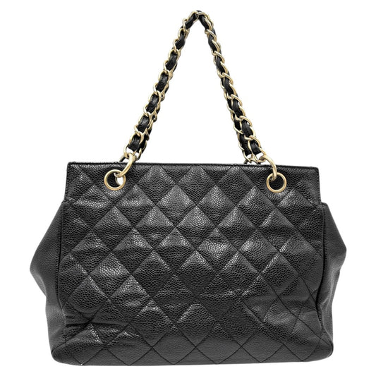 【開店SALE】 CHANEL シャネル ハンドバッグ マトラッセ チェーンショルダー ココマーク トートバッグ ココ 鞄 かばん キャビアスキン ブラック 黒 ゴールド金具 レディース【中古品】