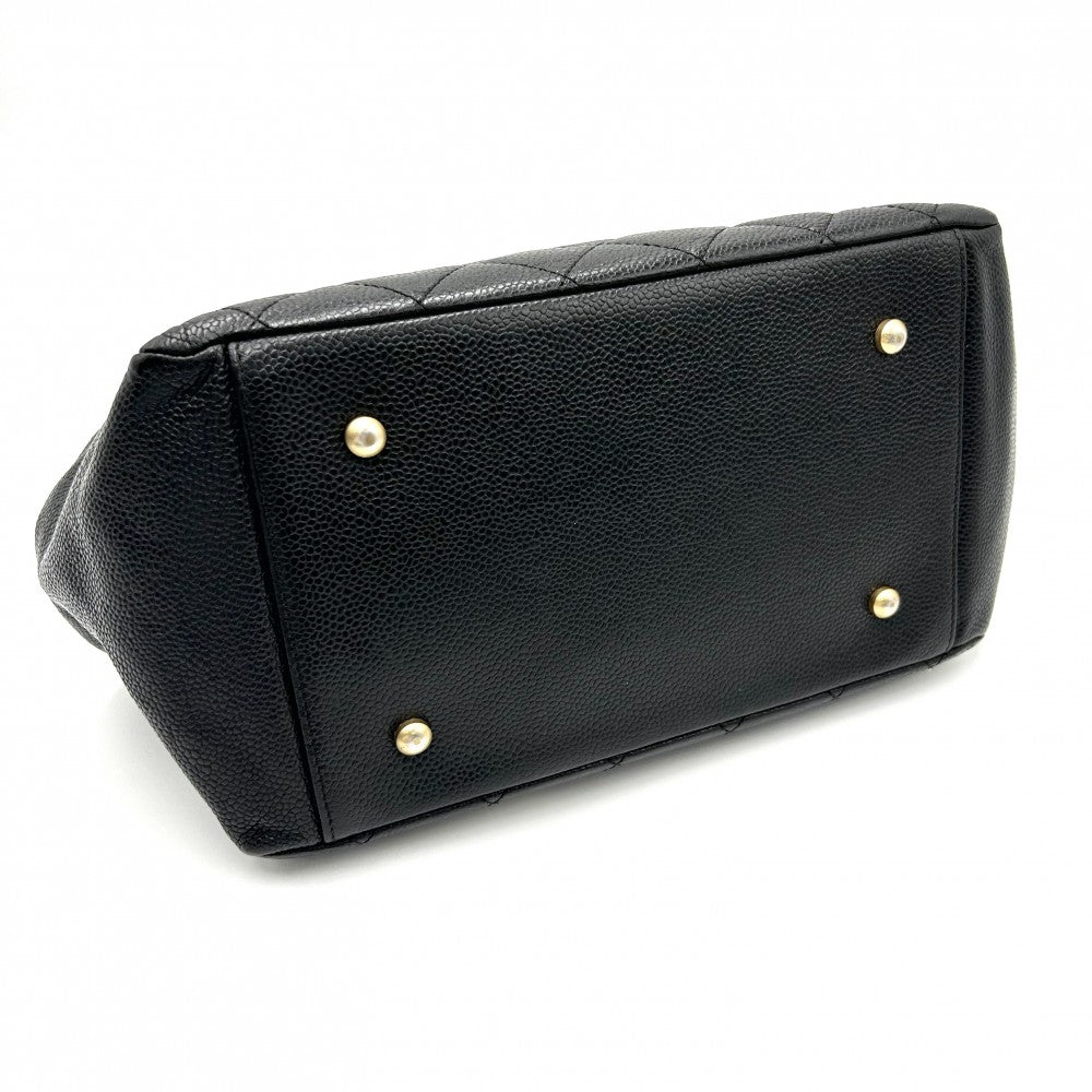 【開店SALE】 CHANEL シャネル ハンドバッグ マトラッセ チェーンショルダー ココマーク トートバッグ ココ 鞄 かばん キャビアスキン ブラック 黒 ゴールド金具 レディース【中古品】