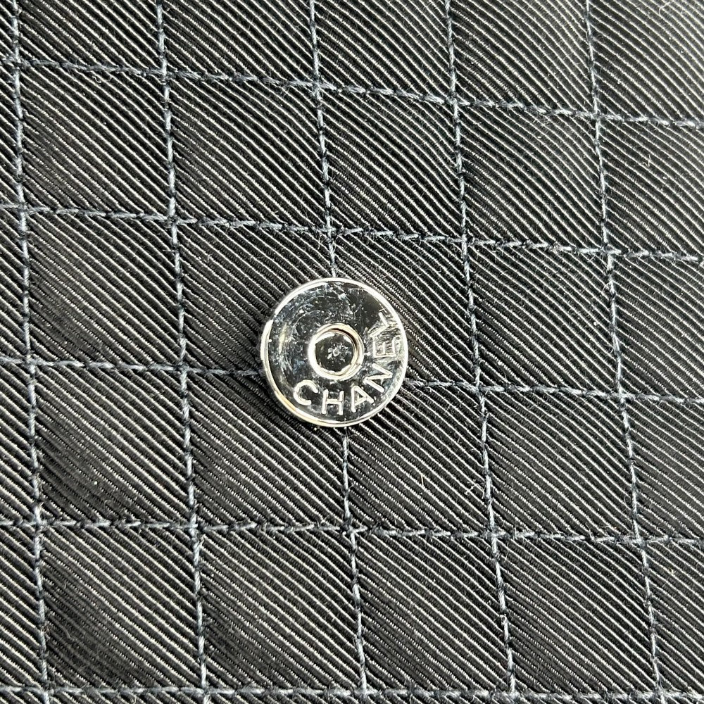 CHANEL シャネル ショルダーバッグ マトラッセ エンブレムワッペン ココマーク チェーンショルダー ココ かばん 鞄 キャンバス レザー ブラック 黒 シルバー金具 レディース【中古品】