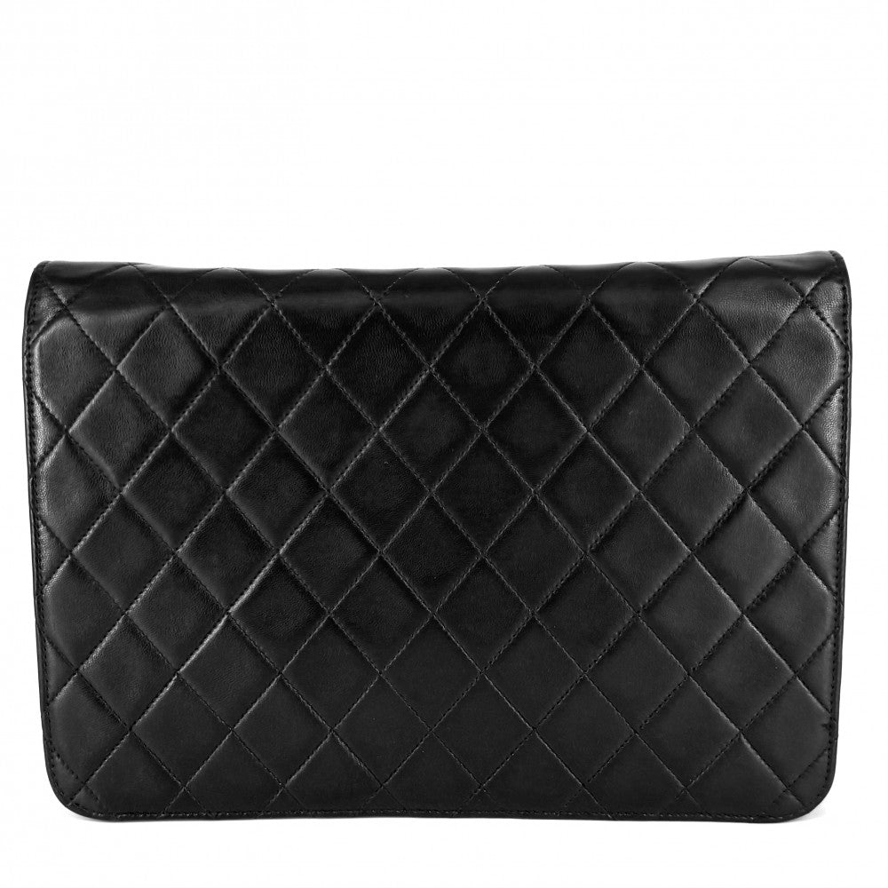 CHANEL シャネル ショルダーバッグ マトラッセ25 プッシュロック ココマーク チェーン A03570 ラムスキン ブラック 黒 ゴールド金具 レディース【中古品】