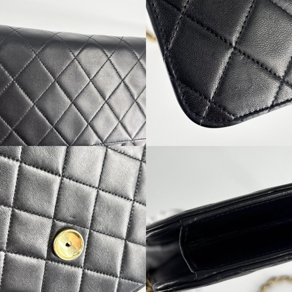 CHANEL シャネル ショルダーバッグ マトラッセ25 プッシュロック ココマーク チェーン A03570 ラムスキン ブラック 黒 ゴールド金具 レディース【中古品】