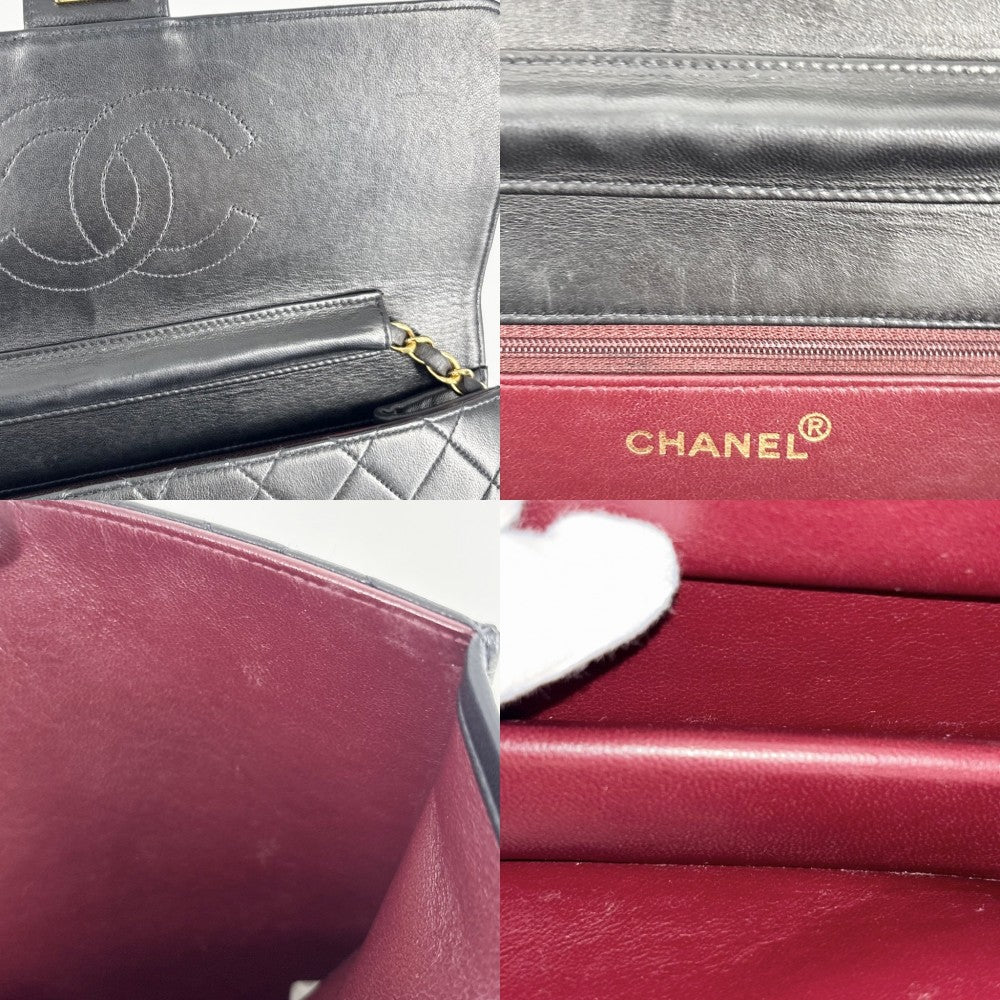 CHANEL シャネル ショルダーバッグ マトラッセ25 プッシュロック ココマーク チェーン A03570 ラムスキン ブラック 黒 ゴールド金具 レディース【中古品】