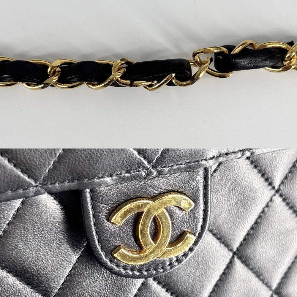 CHANEL シャネル ショルダーバッグ マトラッセ25 プッシュロック ココマーク チェーン A03570 ラムスキン ブラック 黒 ゴールド金具 レディース【中古品】