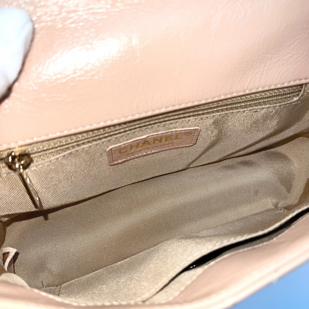 CHANEL シャネル ショルダーバッグ マトラッセ チェーン ココマーク レザー ベージュ ゴールド金具 レディース【中古品】