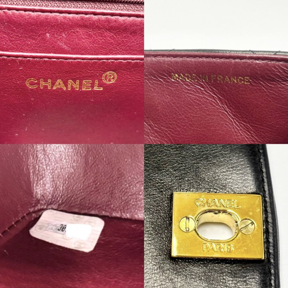 CHANEL シャネル ショルダーバッグ マトラッセ ダイアナ25 チェーン ココマーク ターンロック ラムスキン ブラック 黒 ゴールド金具 レディース【中古品】