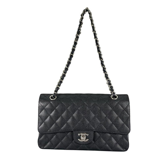 CHANEL シャネル ショルダーバッグ マトラッセ25 シルバー金具 チェーンショルダー 13番台 ブラック 黒 シルバー金具 レディース【中古品】