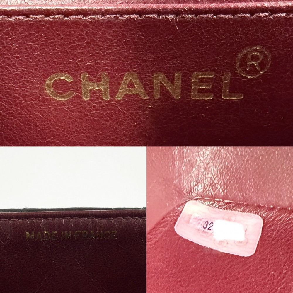 CHANEL シャネル ショルダーバッグ マトラッセ ダイアナ25 チェーン ココマーク ターンロック ラムスキン ブラック 黒 ゴールド金具 レディース【中古品】