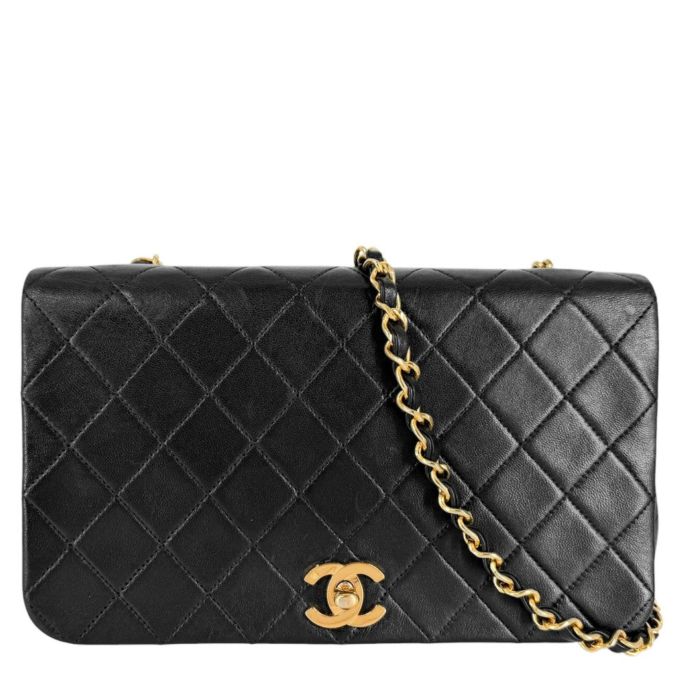 CHANEL シャネル ショルダーバッグ マトラッセ23 ココマーク チェーン フルフラップ ラムスキン ブラック 黒 ゴールド金具 レディース【中古品】