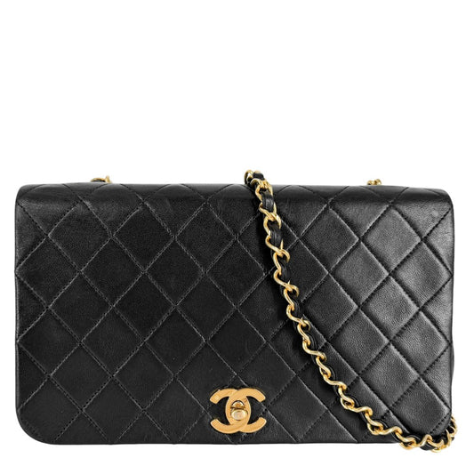 CHANEL シャネル ショルダーバッグ マトラッセ23 ココマーク チェーン フルフラップ ラムスキン ブラック 黒 ゴールド金具 レディース【中古品】