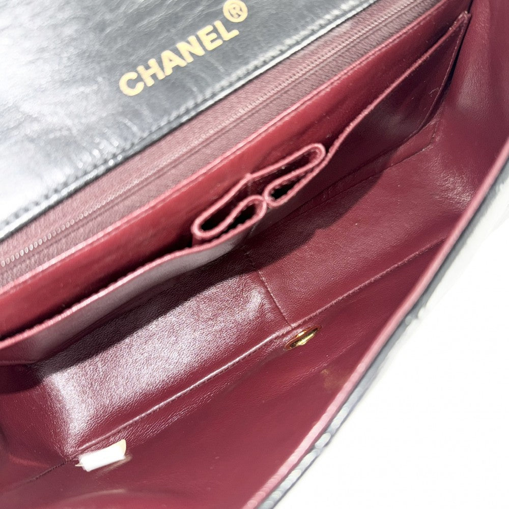 CHANEL シャネル ショルダーバッグ マトラッセ23 ココマーク チェーン フルフラップ ラムスキン ブラック 黒 ゴールド金具 レディース【中古品】