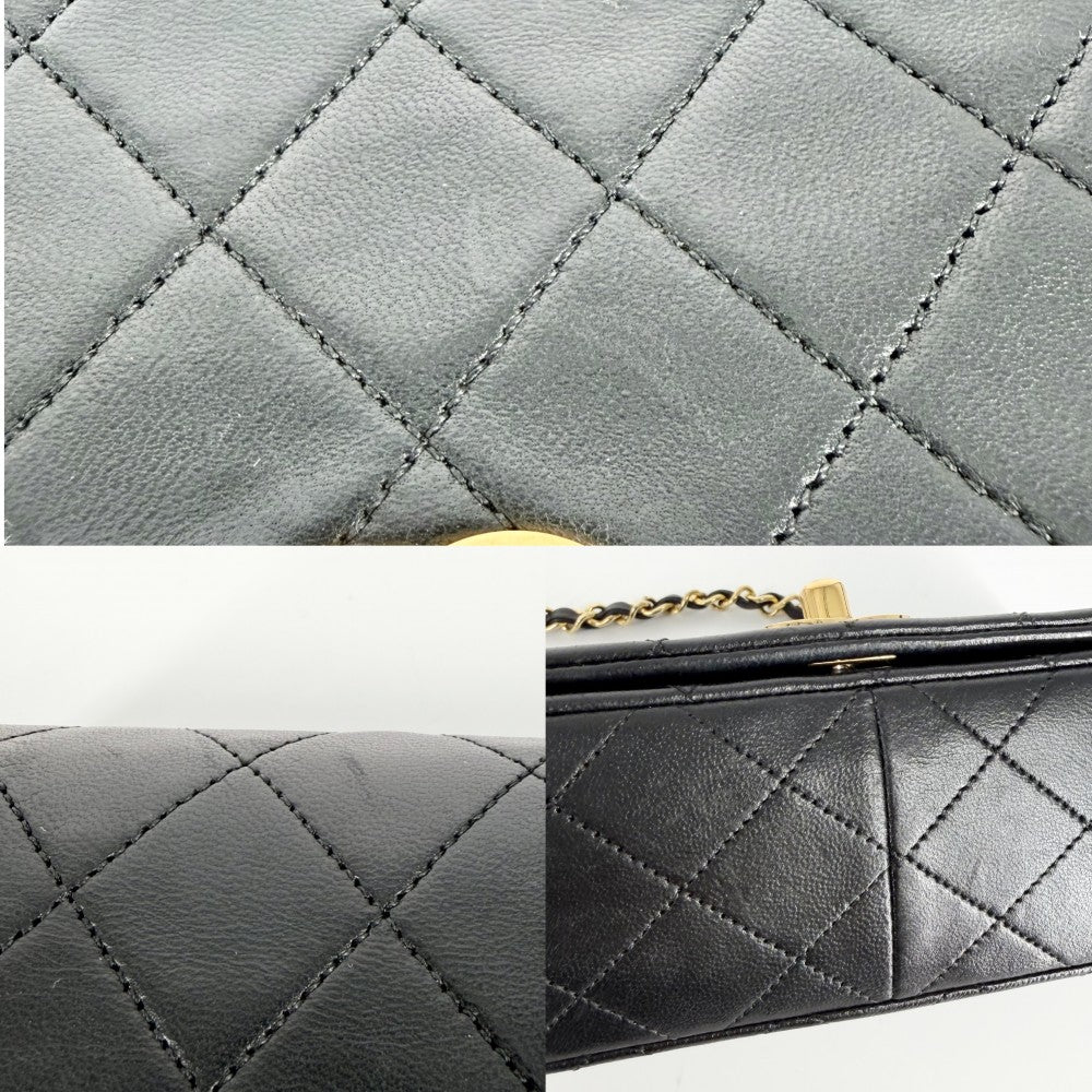 CHANEL シャネル ショルダーバッグ マトラッセ23 ココマーク チェーン フルフラップ ラムスキン ブラック 黒 ゴールド金具 レディース【中古品】