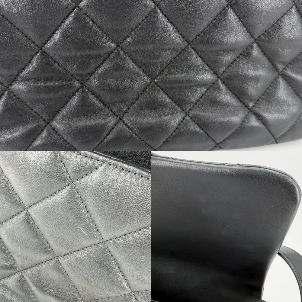 CHANEL シャネル ショルダーバッグ マトラッセ ココマーク ショルダーバッグ ラムスキン ブラック 黒 ゴールド金具 レディース【中古品】