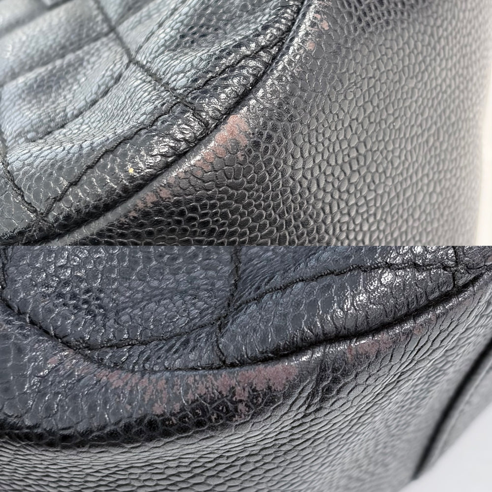 CHANEL シャネル ショルダーバッグ マトラッセ ワンショルダーバッグ ココマーク キャビアスキン ブラック 黒 ゴールド金具 レディース【中古品】