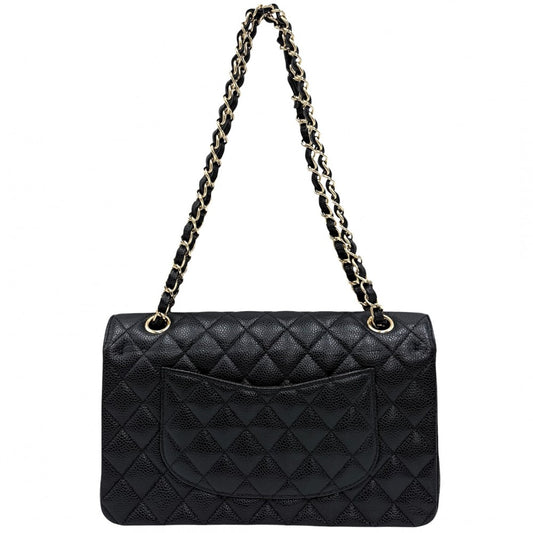 CHANEL シャネル ショルダーバッグ マトラッセ25 ダブルフラップ ダブルチェーン チェーンショルダー ココマーク ターンロック キャビアスキン ブラック 黒 ゴールド金具 レディース【中古品】