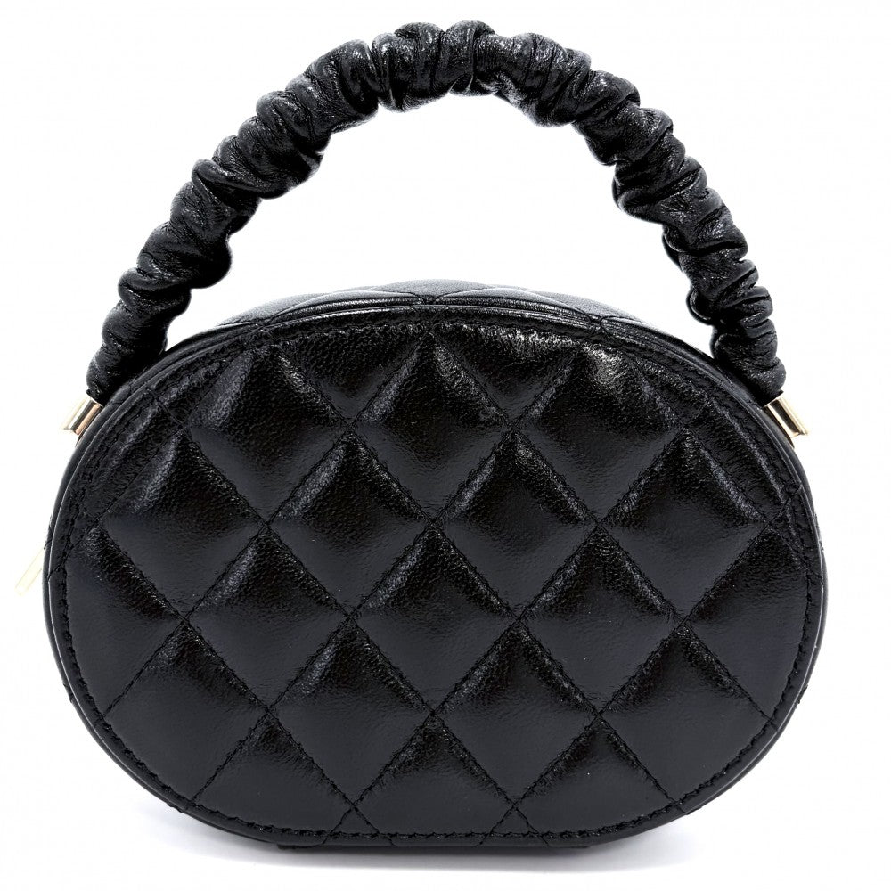 CHANEL シャネル ハンドバッグ マトラッセ バニティバッグ ミニバッグ ココマーク レザー ブラック 黒 ゴールド金具 レディース【中古品】