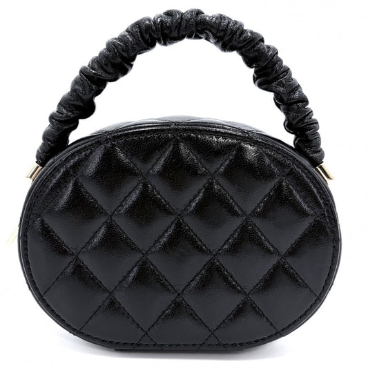 CHANEL シャネル ハンドバッグ マトラッセ バニティバッグ ミニバッグ ココマーク レザー ブラック 黒 ゴールド金具 レディース【中古品】