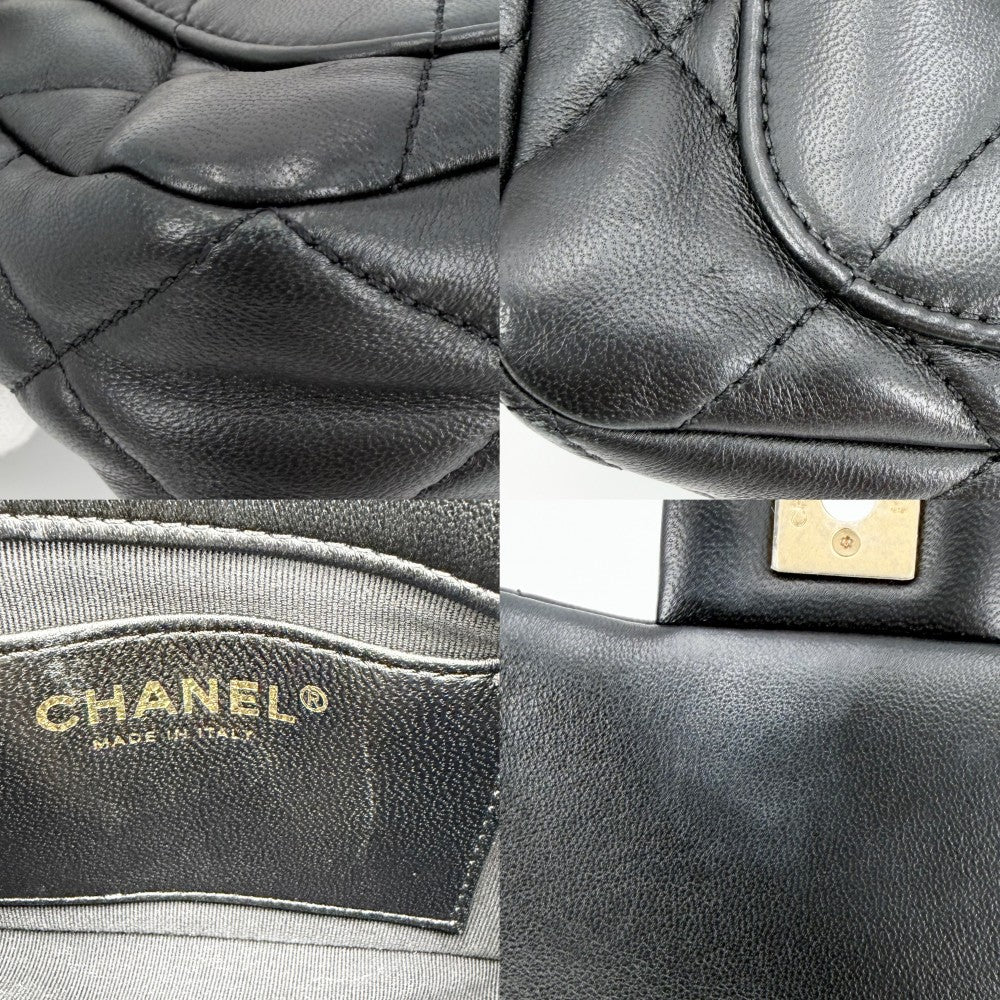 CHANEL シャネル ショルダーバッグ マトラッセ ココマーク チェーン スクエア ミニバッグ ラムスキン ブラック 黒 ゴールド金具 レディース【中古品】