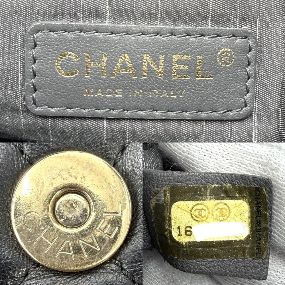 CHANEL シャネル ショルダーバッグ マトラッセ ウェストミンスター チェーンショルダー レザー フェイクパール ブラック 黒 ゴールド金具 レディース【中古品】