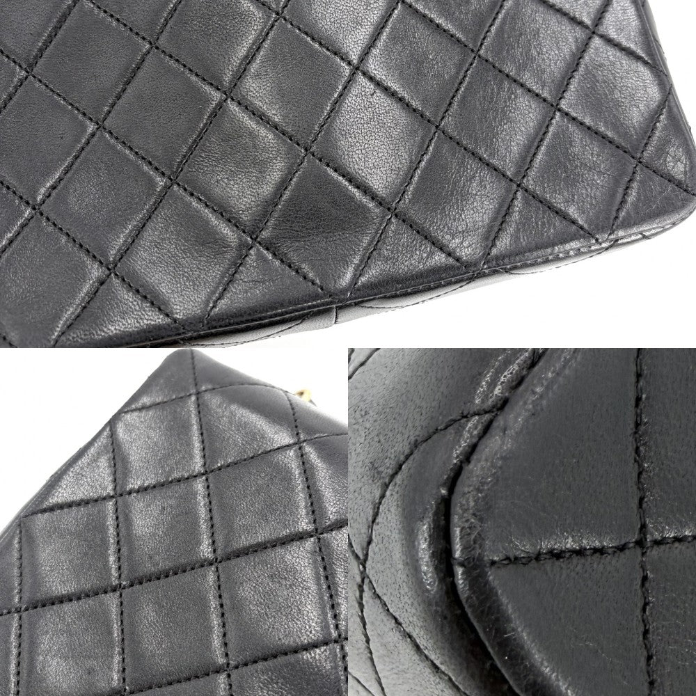 CHANEL シャネル ショルダーバッグ ミニマトラッセ チェーン ターンロック Mini Matelasse ヴィンテージ ココマーク ラムスキン ブラック 黒 ゴールド金具 レディース【中古品】