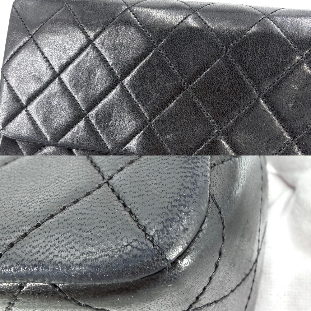 CHANEL シャネル ショルダーバッグ ミニマトラッセ チェーン ターンロック Mini Matelasse ヴィンテージ ココマーク ラムスキン ブラック 黒 ゴールド金具 レディース【中古品】