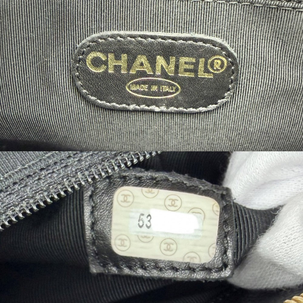 CHANEL シャネル ハンドバッグ チェーントートバッグ キャビアスキン ブラック 黒 ゴールド金具 レディース【中古品】