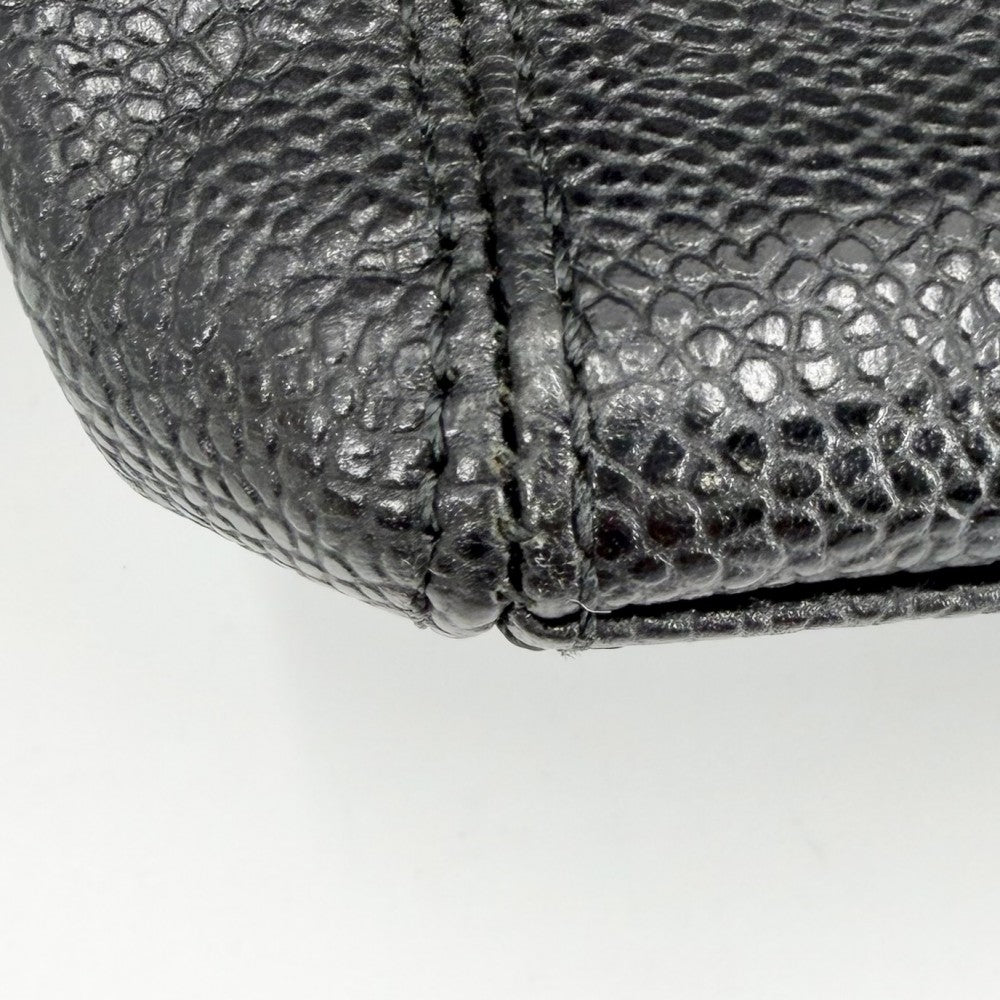 CHANEL シャネル ハンドバッグ チェーントートバッグ キャビアスキン ブラック 黒 ゴールド金具 レディース【中古品】