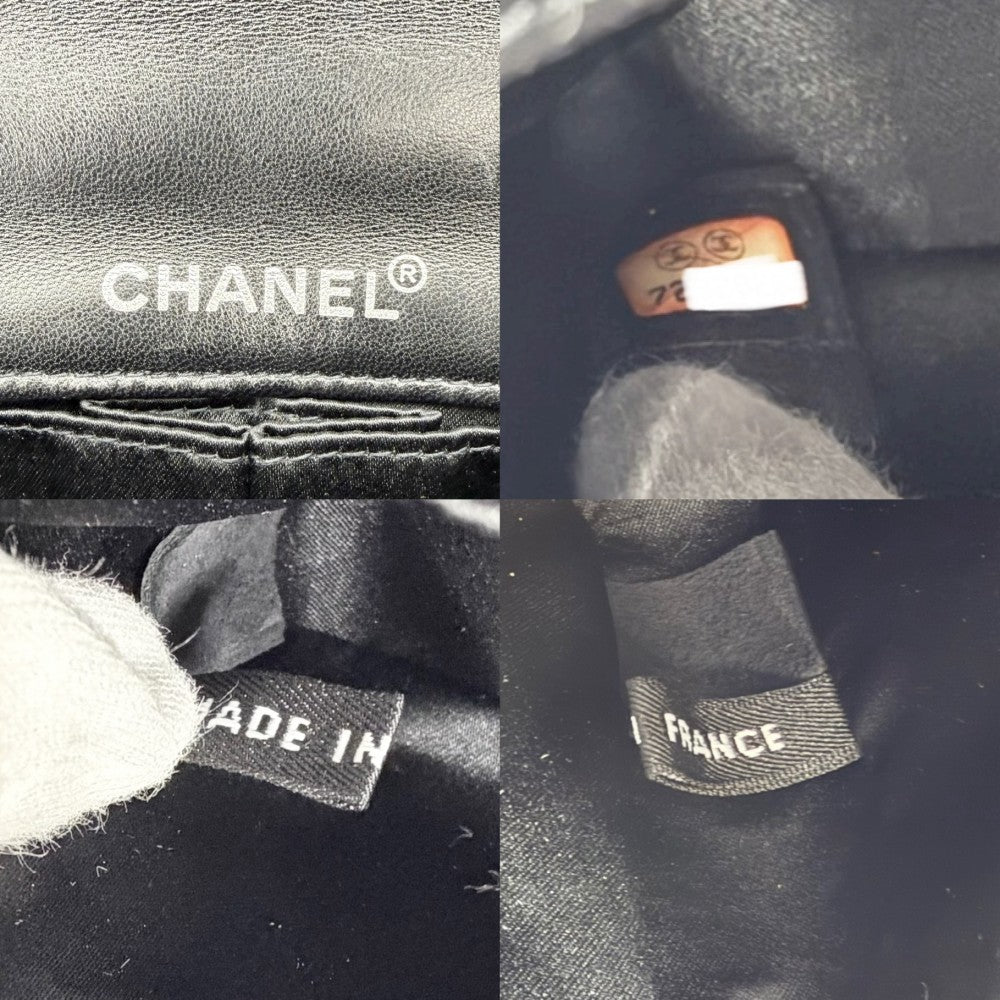 CHANEL シャネル ハンドバッグ ニュートラベルライン チェーンショルダー チョコバー ココマーク レザー ナイロンキャンバス ブラック 黒 ブラック金具 レディース【中古品】