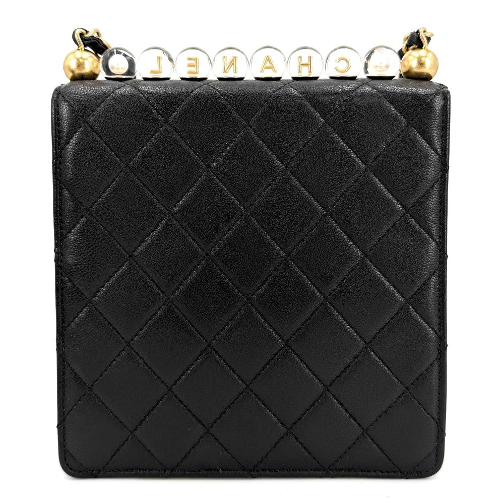 CHANEL シャネル ショルダーバッグ マトラッセ ロゴ チェーンショルダー ココマーク レザー ブラック 黒 ゴールド金具 レディース【中古品】