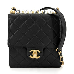 CHANEL シャネル ショルダーバッグ マトラッセ ロゴ チェーンショルダー ココマーク レザー ブラック 黒 ゴールド金具 レディース【中古品】