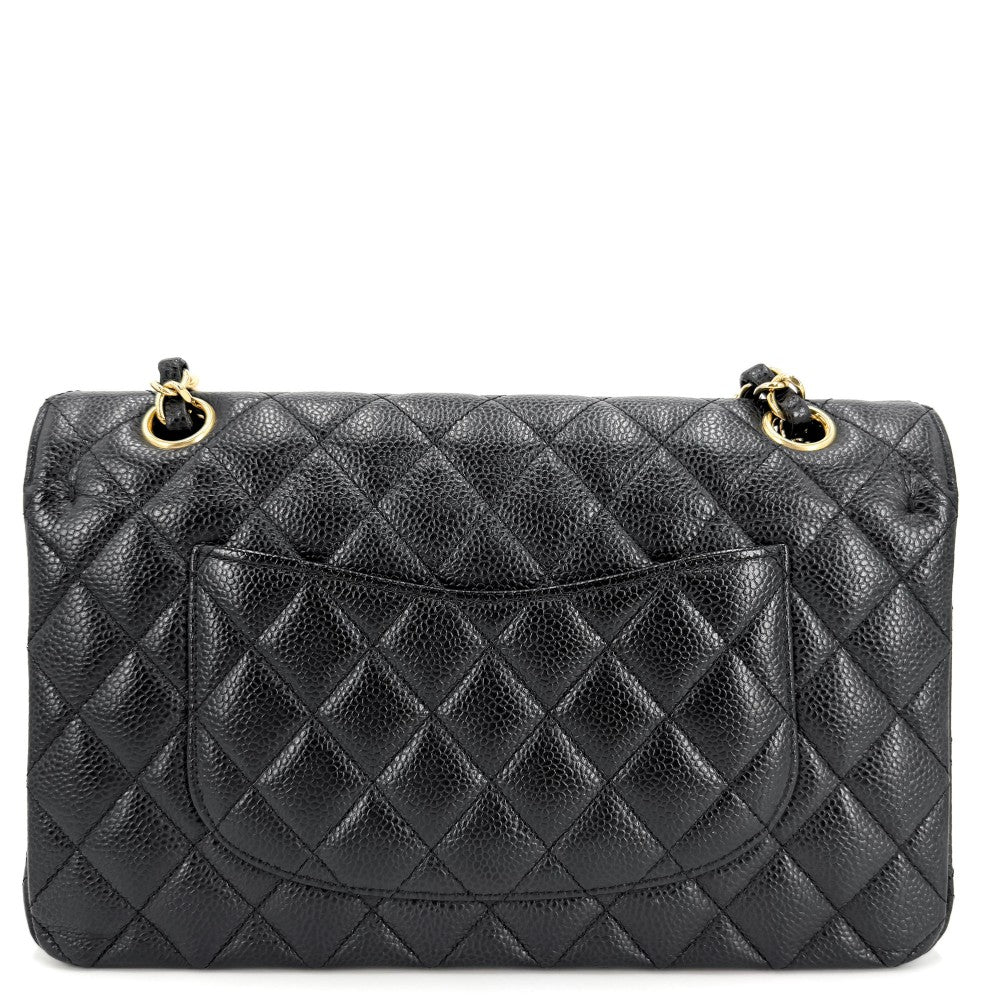 CHANEL シャネル ショルダーバッグ マトラッセ25 ダブルチェーン チェーンショルダー ブルフラップ キャビアスキン ブラック 黒 ゴールド金具 レディース【中古品】