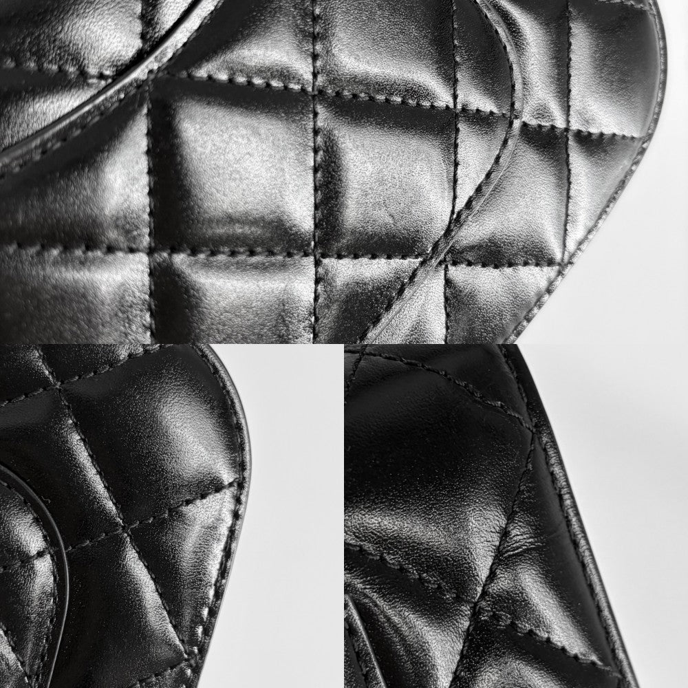 CHANEL シャネル ショルダーバッグ ミニマトラッセ チェーン ターンロック Mini Matelasse ココマーク レザー スエード ブラック 黒 ゴールド金具 レディース【中古品】